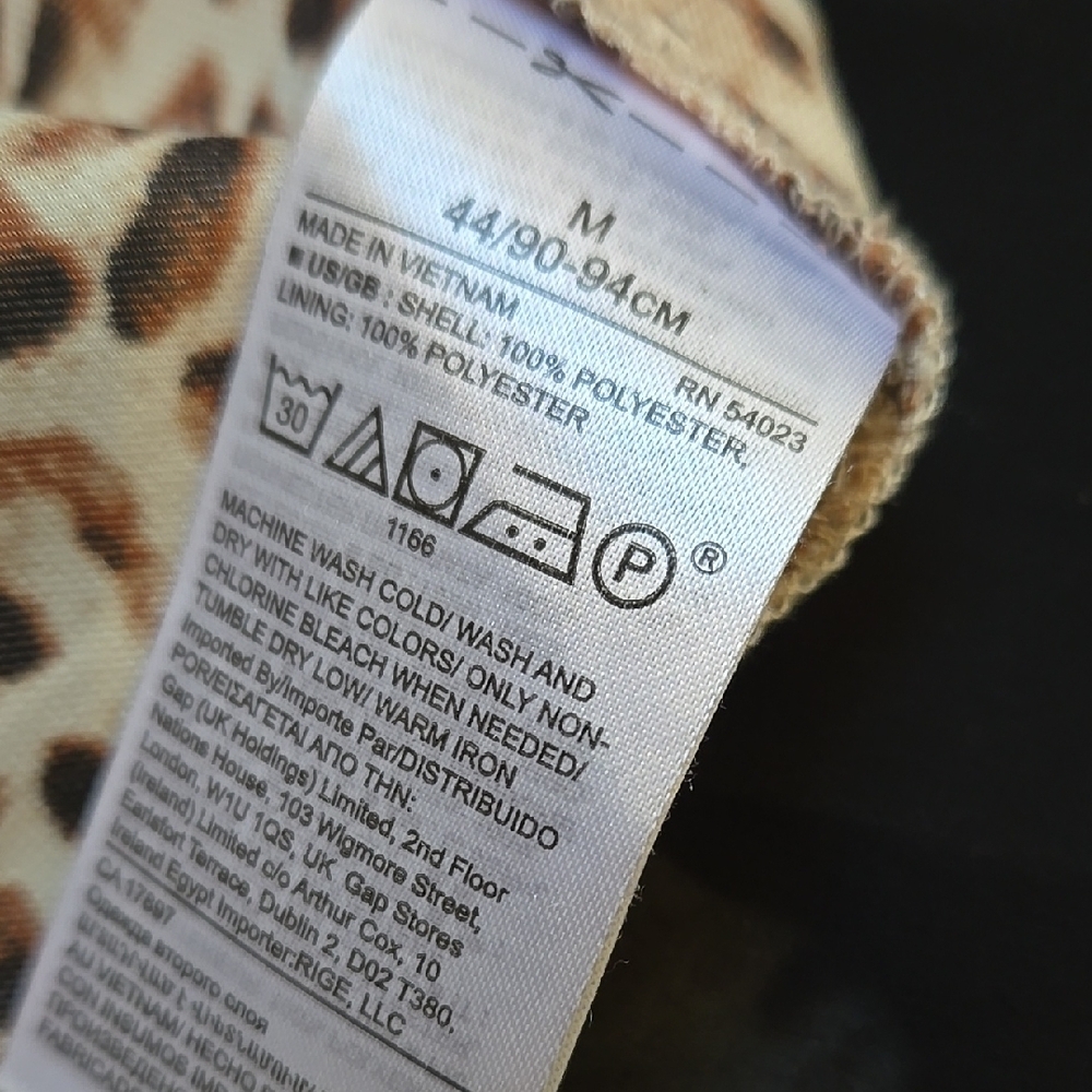 Banana Republic Leopard Print Sleeveless Belted Safari Midi Dress Size M - Picture 13 of 15